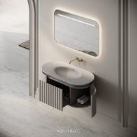 Belgravia Vanity Unit & Stone Basin 1000mm Sabbia Grigio Oak